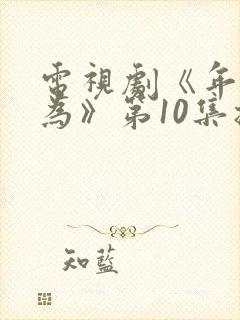 电视剧《年少有为》第10集播放