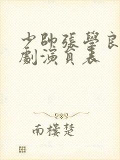 少帅张学良电视剧演员表