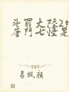 斗罗大陆2绝世唐门七怪是谁封面