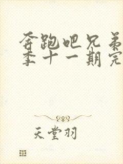 奔跑吧兄弟第四季十一期完整版封面