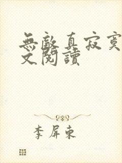 无敌真寂寞 全文阅读封面