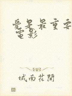 爱是最重要的事 电影封面