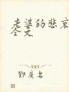 老婆的悲哀小说全文