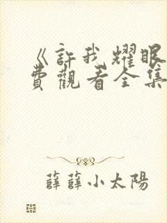 《许我耀眼》免费观看全集