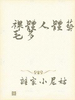 裸体人体艺术照毛多