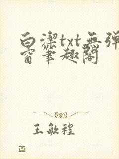 白洁txt无弹窗笔趣阁