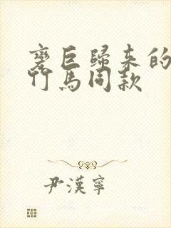 变巨归来的青梅竹马同款封面