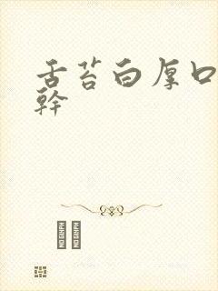 舌苔白厚口臭口干