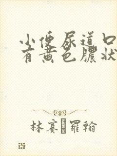 小便尿道口刺痛有黄色脓状液体封面