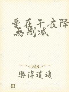 爱在午夜降临前 无删减