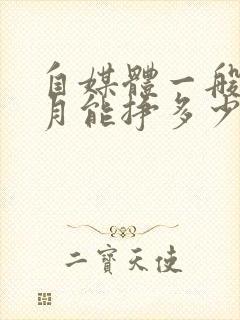 自媒体一般一个月能挣多少钱?封面