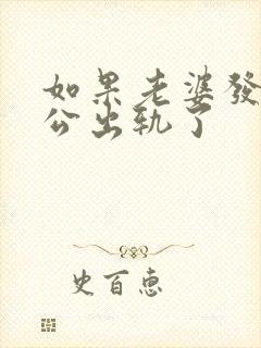 如果老婆发现老公出轨了封面