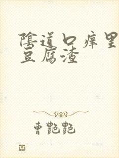 阴道口痒里边有豆腐渣封面