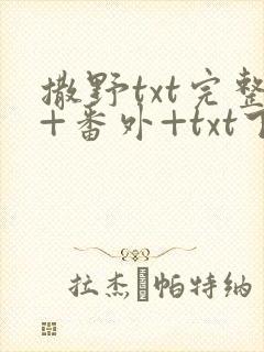 撒野txt完整+番外+txt下载