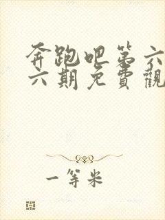 奔跑吧第六季第六期免费观看