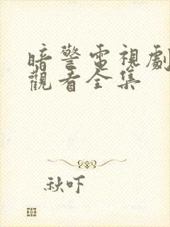 暗警电视剧免费观看全集