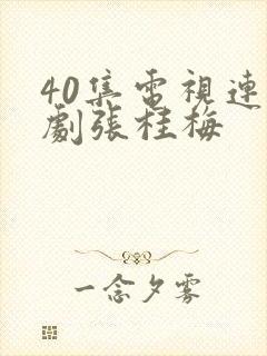 40集电视连续剧张桂梅