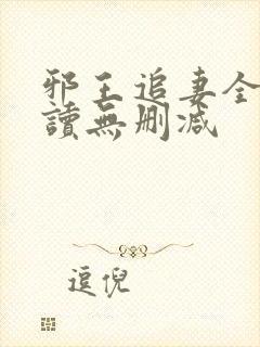 邪王追妻全文阅读无删减