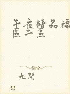 午夜精品福利一区二区封面