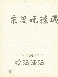 宋思晚徐遇结局