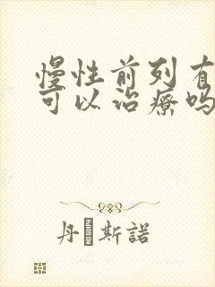 慢性前列有腺炎可以治疗吗