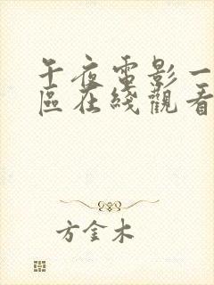 午夜电影一区二区在线观看封面