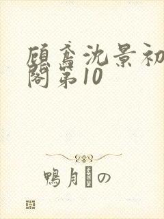 顾鸢沈景初笔趣阁第10