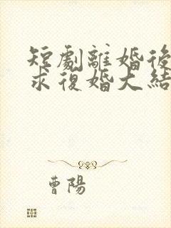 短剧离婚后前夫求复婚大结局