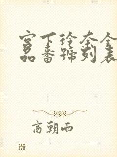 宫下玲奈全部作品番号列表