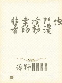 非常冷门但很好看的动漫