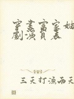 穿书富家妯娌短剧演员表