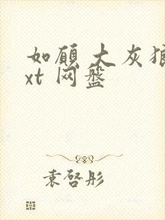 如愿 大灰狼txt 网盘