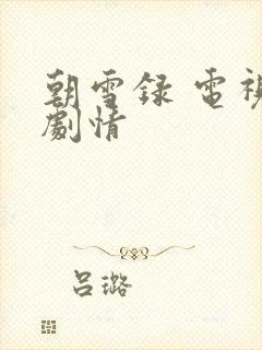 朝雪录 电视剧剧情