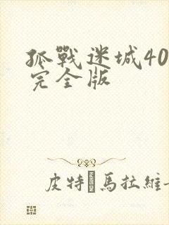 孤战迷城40集完全版