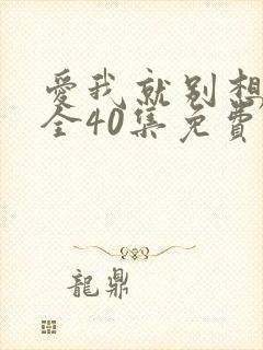 爱我就别想太多全40集免费观看