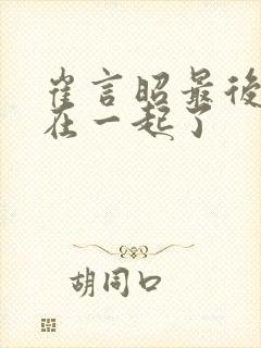 崔言昭最后和谁在一起了