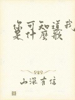 你可知道我爱你是什么歌