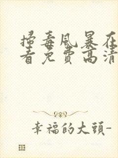 扫毒风暴在线观看免费高清版