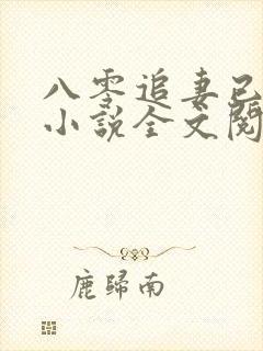 八零追妻已太迟小说全文阅读