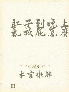 肚子到晚上就胀气放屁怎么回事封面