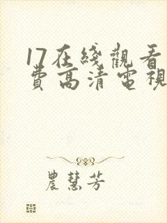 17在线观看免费高清电视剧