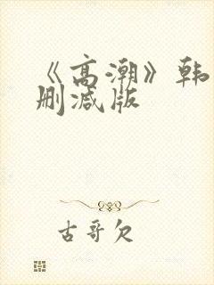 《高潮》韩国无删减版封面