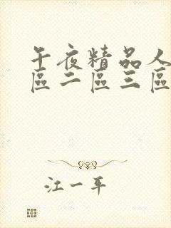 午夜精品人妻一区二区三区