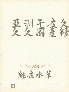 亚洲午夜久久久久久国产精品封面