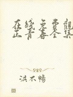 在线免费观看看正青春全集封面