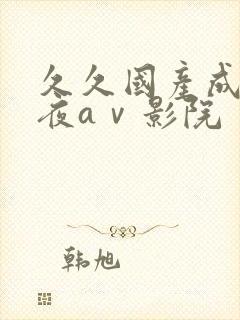 久久国产成人午夜aⅴ影院