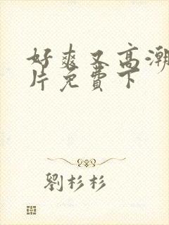 好爽又高潮了毛片免费下