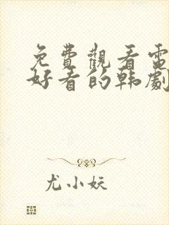 免费观看电视剧好看的韩剧