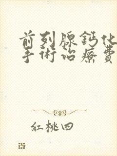 前列腺钙化灶的手术治疗费用