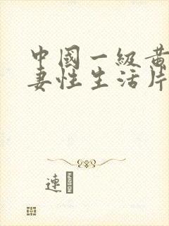 中国一级黄色夫妻性生活片
